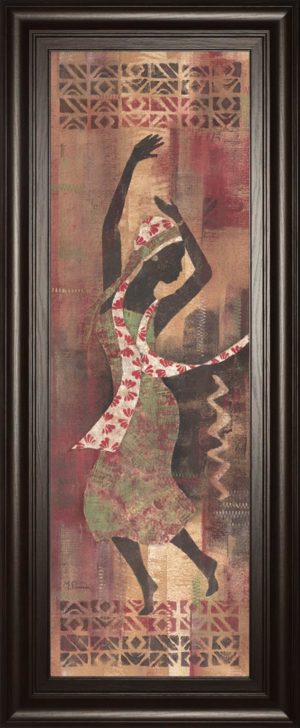 18 in. x 42 in. “Graceful Reflection Il” By Maria Donovan Framed Print Wall Art