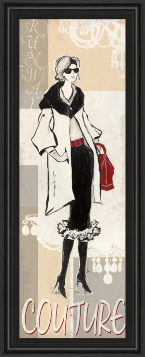 18 in. x 42 in. “Couture” By Tava Studios Framed Print Wall Art