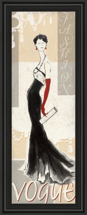 18 in. x 42 in. “Vogue” By Tava Studios Framed Print Wall Art