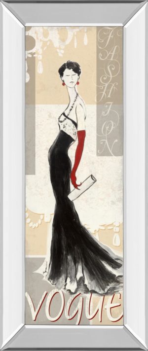 18 in. x 42 in. “Vogue” By Tava Studios Mirror Framed Print Wall Art