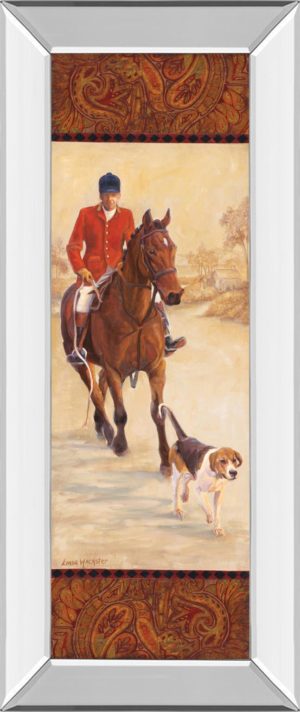 18 in. x 42 in. “On The Hunt I” By Linda Wacaster Mirror Framed Print Wall Art