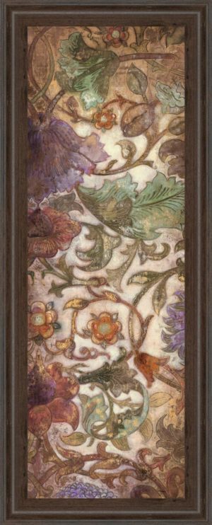 18 in. x 42 in. “Floral Sonata Il” By O’Flannery Framed Print Wall Art