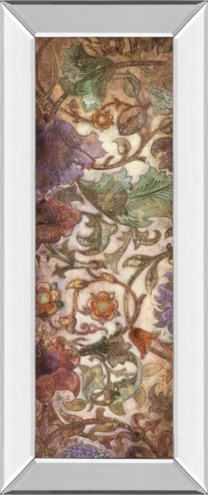 18 in. x 42 in. “Floral Sonata Il” By O’Flannery Mirror Framed Print Wall Art