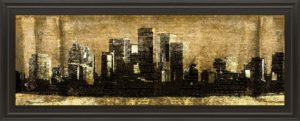 18 in. x 42 in. “Defined City Il” By Sd Graphic Studio Framed Print Wall Art