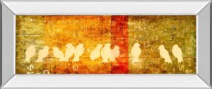 18 in. x 42 in. “Reunion” By Patricia Pinto Mirror Framed Print Wall Art
