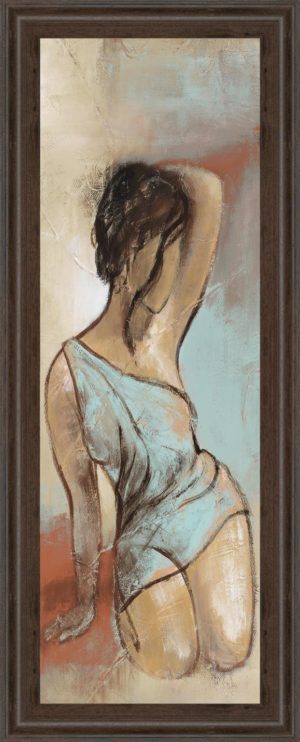 18 in. x 42 in. “Seated Woman Panel Il” By Lannie Loreth Framed Print Wall Art