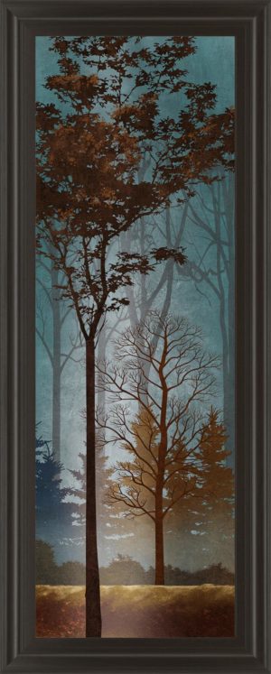 18 in. x 42 in. “Fading To Dusk I” By Conrad Knutsen Framed Print Wall Art