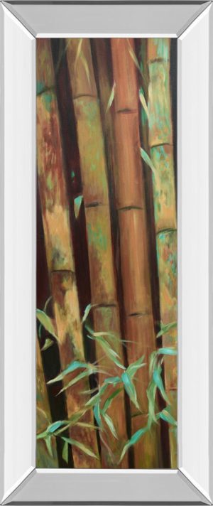 18 in. x 42 in. “Bamboo Finale I” By Suzanne Wilkins Mirror Framed Print Wall Art
