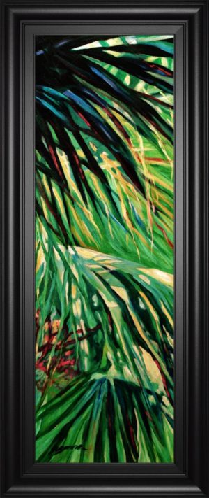 18 in. x 42 in. “Just Fronds” By Suzanne Wilkins Framed Print Wall Art