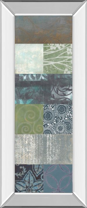 18 in. x 42 in. “Zen Panel Il” By Vision Studio Mirror Framed Print Wall Art