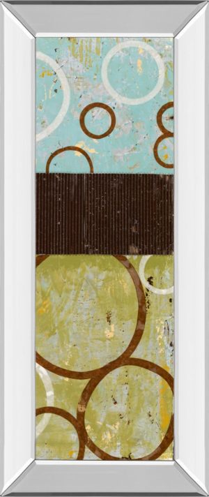 18 in. x 42 in. “Sun Flower II” By Natalie Avondet Mirror Framed Print Wall Art
