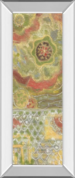18 in. x 42 in. “Moroccan Whimsy I” By Karen Deans Mirror Framed Print Wall Art