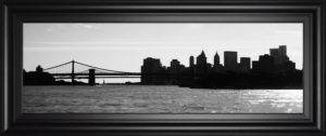 18 in. x 42 in. “Ny Scenes I” By Jeff Pica Framed Print Wall Art