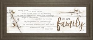 18 in. x 42 in. “We Are Family” By Marla Rae Framed Print Wall Art