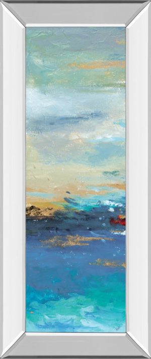 18 in. x 42 in. “Sea Mystery Panel I” By Patricia Pinto Mirrored Framed Print Wall Art