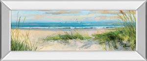 18 in. x 42 in. “Catching The Wind Il” By Sally Swatland Mirror Framed Print Wall Art