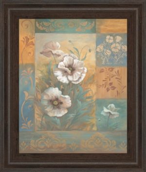 22 in. x 26 in. “Pam’s Poppies Il” By Vivian Flasch Framed Print Wall Art