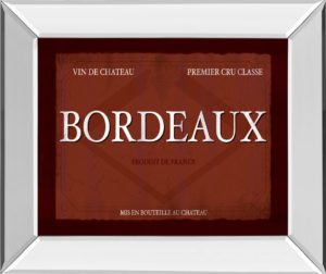 22 in. x 26 in. “Bordeaux” By Paola Viveiros Mirror Framed Print Wall Art