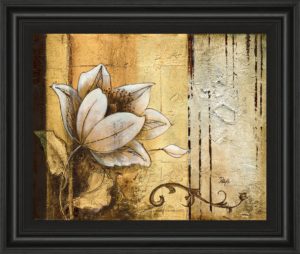 22 in. x 26 in. “Exotic On Gold Il” By Patty Q Framed Print Wall Art