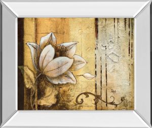 22 in. x 26 in. “Exotic On Gold Il” By Patty Q Mirror Framed Print Wall Art