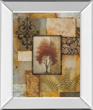 22 in. x 26 in. “Red Tree Patch Mirror Framed Print Wall Art
