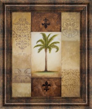 22 in. x 26 in. “Fantasy Palm I” By Michael Marcon Framed Print Wall Art