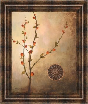 22 in. x 26 in. “Fall Stem In The Warmth” By Michael Marcon Framed Print Wall Art