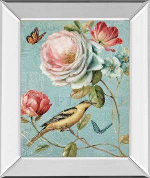 22 in. x 26 in. “Spring Romance Il” By Lisa Audit Mirror Framed Print Wall Art