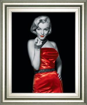 22 in. x 26 in. “Lady In Red 2 ” By Chelsea Collection Framed Print Wall Art