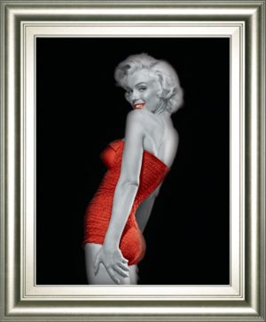 22 in. x 26 in. “Lady In Red 1 ” By Chelsea Collection Framed Print Wall Art