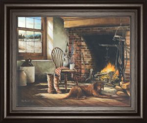 22 in. x 26 in. “His Morning Coffee” By John Rossini Framed Print Wall Art
