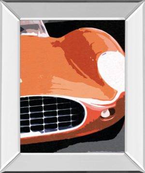 22 in. x 26 in. “Ferrari Classic” By Malcolm Sanders Mirror Framed Print Wall Art