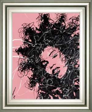 22 in. x 26 in. “Star Il” By Oksana Leadbitter Framed Print Wall Art