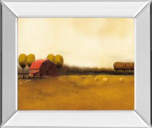 22 in. x 26 in. “Rural Landscape Il” By Venter Mirror Framed Print Wall Art