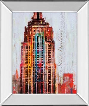 22 in. x 26 in. “The City That Never Sleeps I” By Haub Mirror Framed Print Wall Art