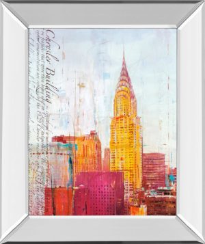 22 in. x 26 in. “The City That Never Sleeps I” By Haub Mirror Framed Print Wall Art