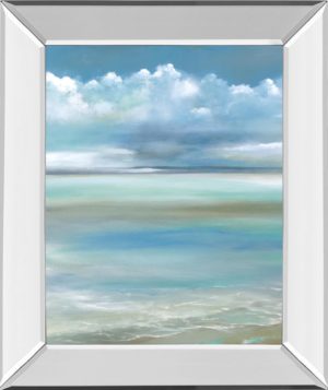 22 in. x 26 in. “Tranquility” By The Sea Il” By Ruane Manning Mirror Framed Print Wall Art