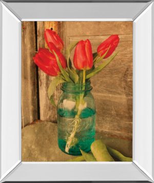 22 in. x 26 in. “Country Tulips” By Anthony Smith Mirror Framed Print Wall Art