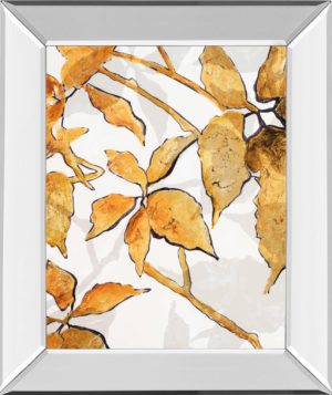 22 in. x 26 in. “Gold Shadows I” By Patricia Pinto Mirror Framed Print Wall Art