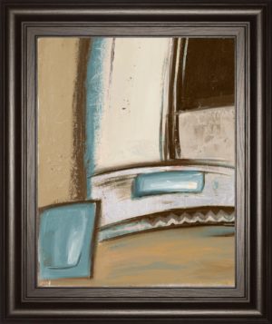 22 in. x 26 in. “Time Flies On Blue I ” By Patricia Pinto Framed Print Wall Art