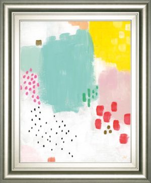 22 in. x 26 in. “Dots And Colours-Mattie” By Joelle Wehkamp Framed Print Wall Art