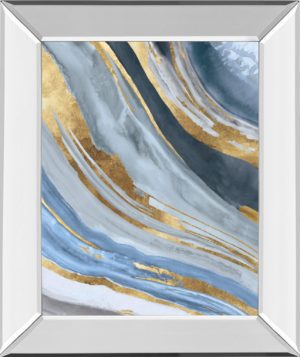 22 in. x 26 in. “Golden Agate Il” By Tom Reeves Mirror Framed Print Wall Art