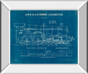 Locomotive Blueprint I by Wild Apple Portfolio