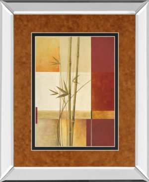 34 in. x 40 in. “Contemporary Bamboo Il” By Estudio Arte Mirror Framed Print Wall Art