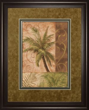 34 in. x 40 in. “Tropical Breeze I” By Vivian Flasch Framed Print Wall Art