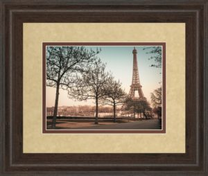 34 in. x 40 in. “Remembering Paris” By Assaf Frank Framed Print Wall Art