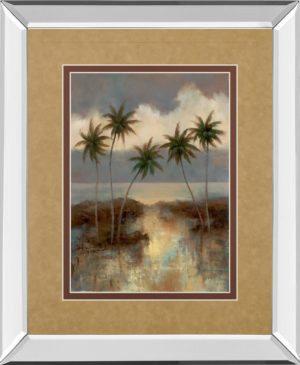 34 in. x 40 in. “After The Rain Il” By T.C. Chiu Mirror Framed Print Wall Art