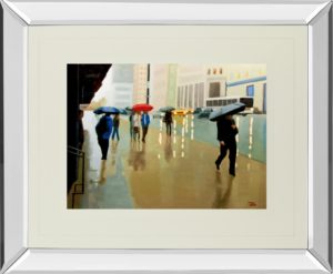34 in. x 40 in. “New York State Of Mind” By Tate Hamilton Mirror Framed Print Wall Art