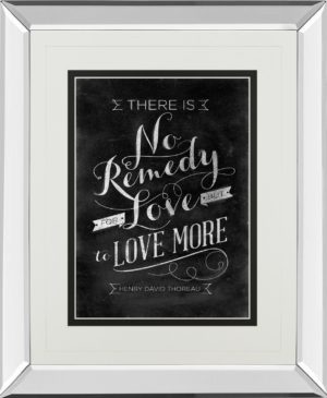 34 in. x 40 in. “No Remedy” By Sd Graphic Mirror Framed Print Wall Art