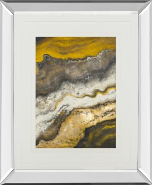 34 in. x 40 in. “Lava Flow Il” By Patricia Pinto Mirror Framed Print Wall Art